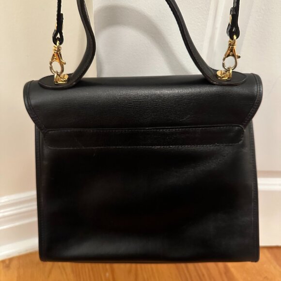Vintage Bally Black Leather Ladylike Handbag - Picture 8 of 8